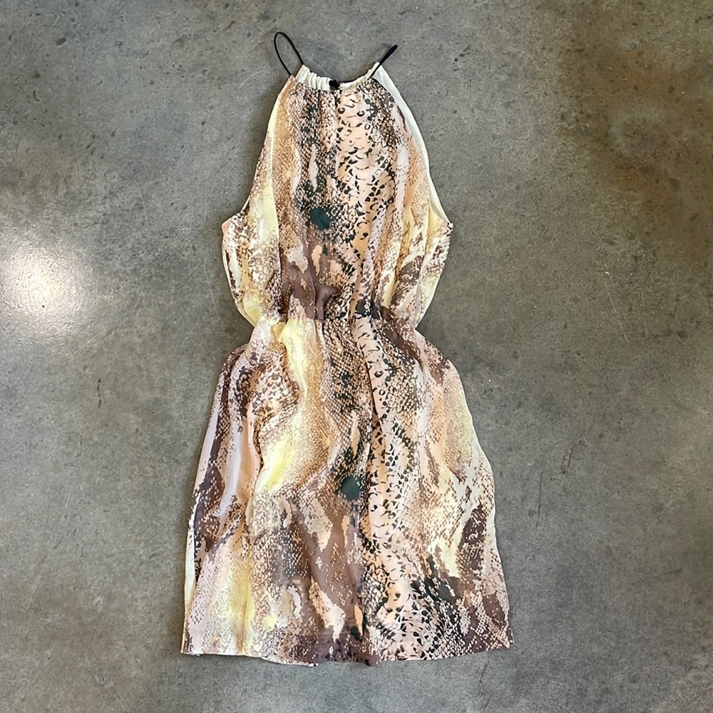 Women’s Snakeskin Print Dress With back Keyhole